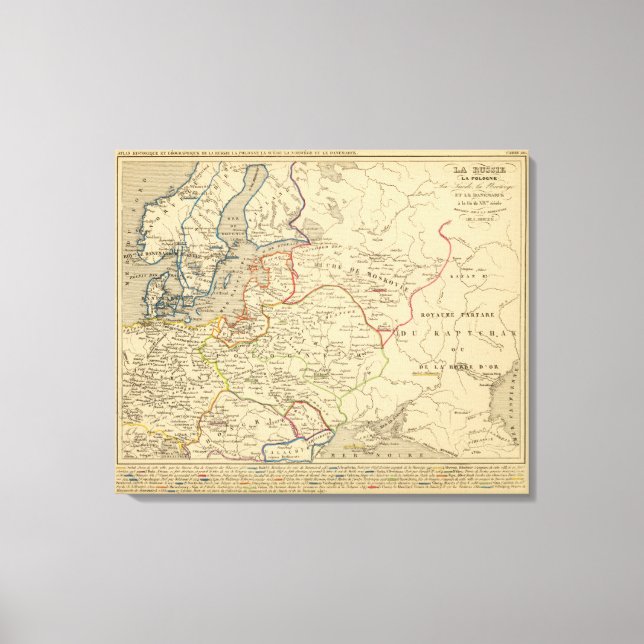 Toile Russie, Pologne, Suède, Norvège, Danemarck (Recto)