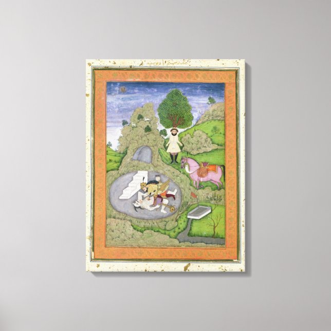 Toile Rustam tuant le démon blanc, illustration de (Recto)