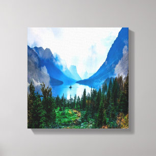 Toile Rustic Country Mountains Nature Pittoresque