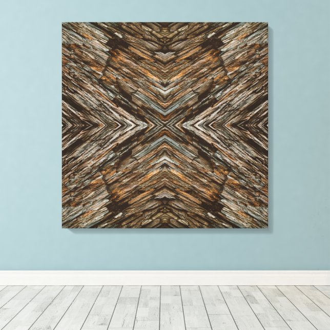 Toile Rustic Tree Bark Photo Southwest Diamond Pattern (Insitu (Plancher de Bois))