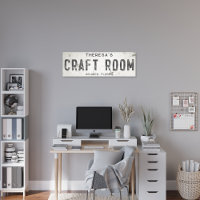 Rustique moderne Farmhouse Craft Room & City Long