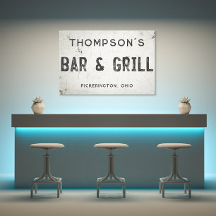 Toile Rustique Moderne Industrielle Agritourisme Bar Vil