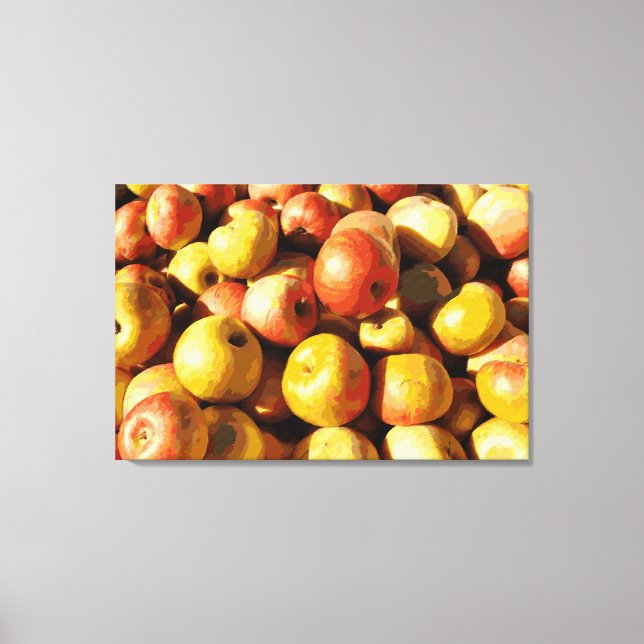 Toile Rustique Pastel Colorful Fall Apple Orchard Harves (Recto)
