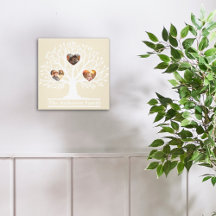 Rustique White 3 Photo Family Tree Personnalisé