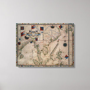 Toile S.M. 41 l'Extrême Orient, d'un atlas portolan