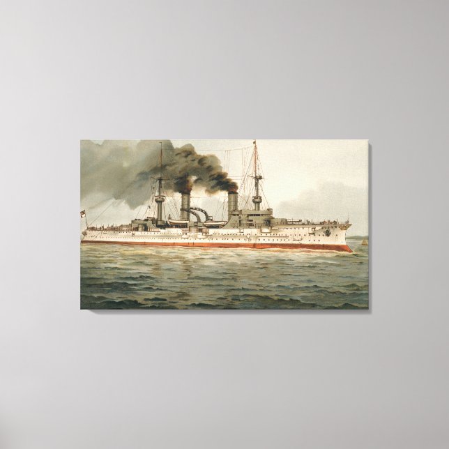 Toile S.M. Grands croiseurs 'Furst Bismarck' (Recto)