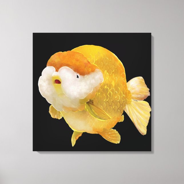 Toile Sa Majesté Golden Ranchu Gold Fish (Recto)