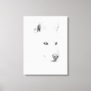 Toile Saber A Siberian Husky Drawing Art Blue Eyes
