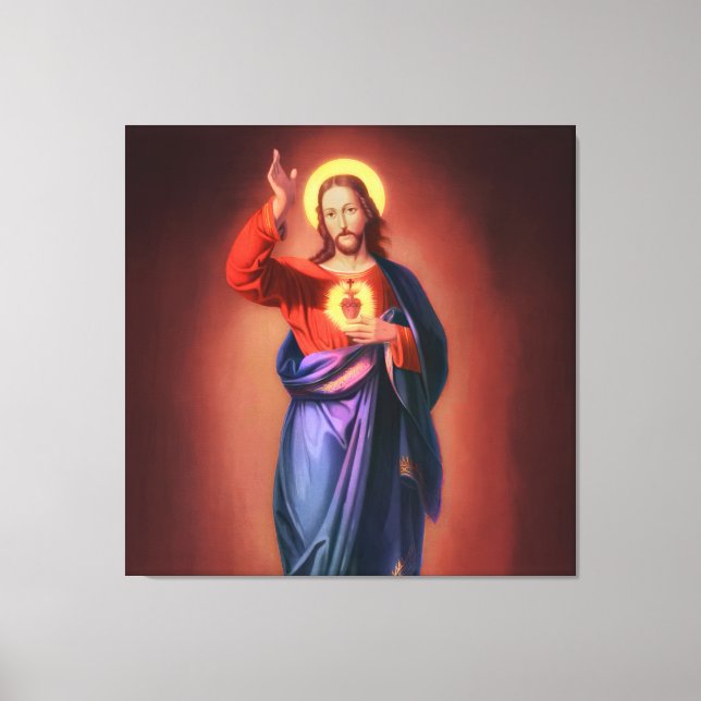 Toile Sacré Coeur de Jésus-Christ (Recto)