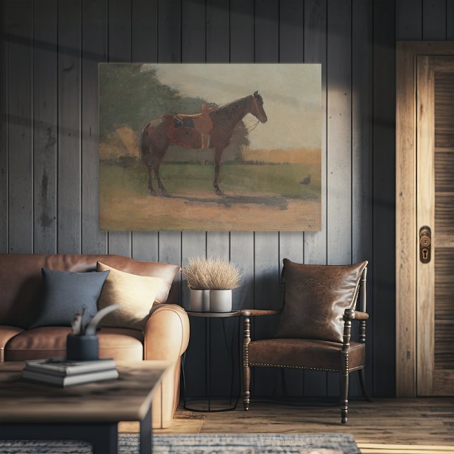 Toile "Saddle Horse in Farm Yard" par Winslow Homer (Créateur téléchargé)