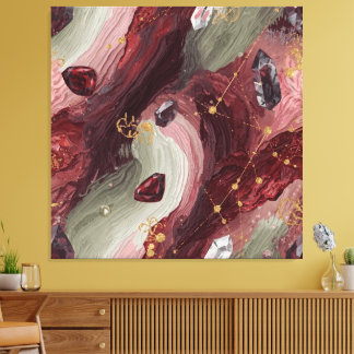 Toile Sage Crystal Grid — Garnet Edition