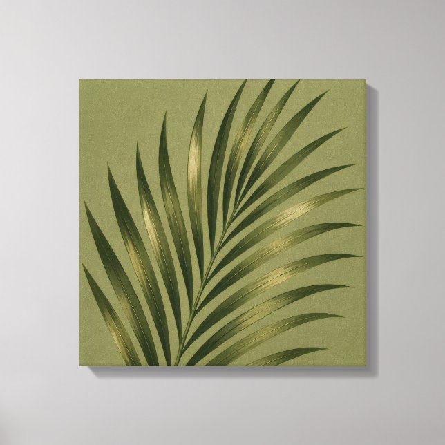 Toile Sage Palm Sérénité Minimaliste  (Recto)