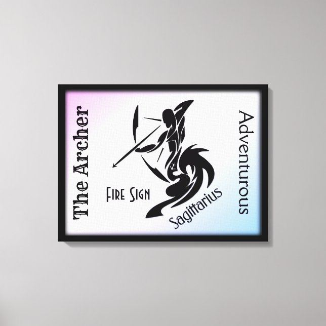 Toile Sagittarius Zodiac encadré De Jolies teintes Paste (Recto)