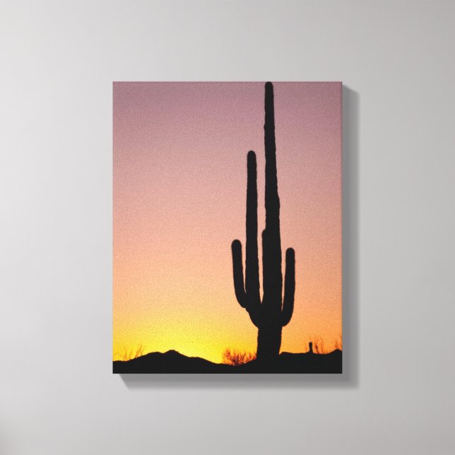 Toile Saguaro Cactus au coucher du soleil (Recto)