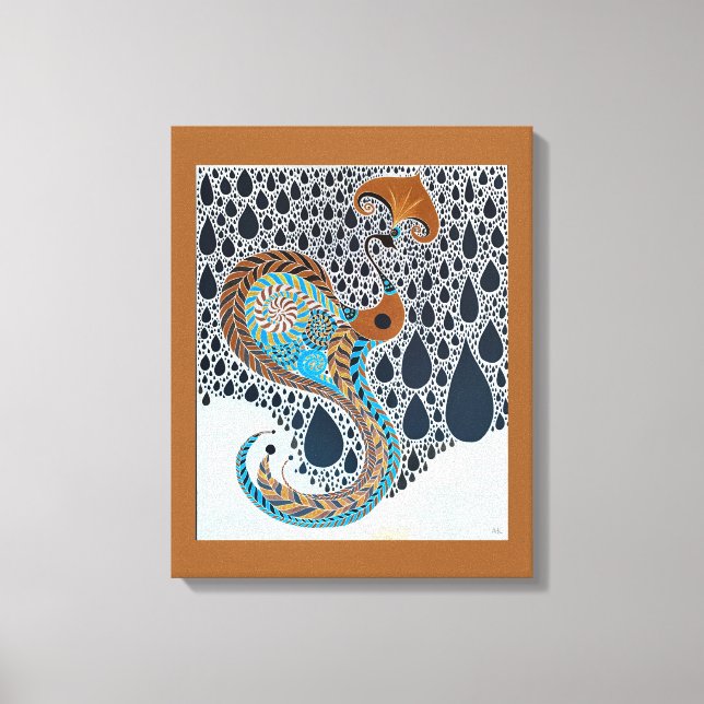 Toile Sahara Pearls Tribal Exotic Peacock (Recto)