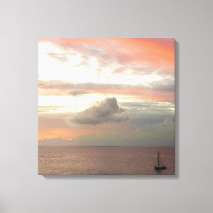Toile Sailboat de Sunset Beautiful