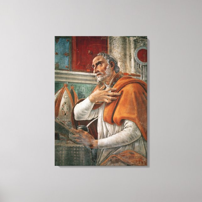 Toile Saint Augustin dans sa cellule, vers 1480 (Recto)