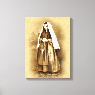 Toile Saint Bernadette Image de Dévotion Soubireuse.