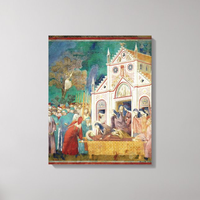 Toile Saint Clare embrasse le corps de saint François (Recto)