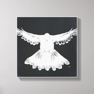 Toile Saint Esprit Dove Design Comic Style No 2 Noir