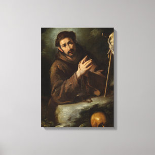 Toile Saint François dans la prière (foi chrétienne)