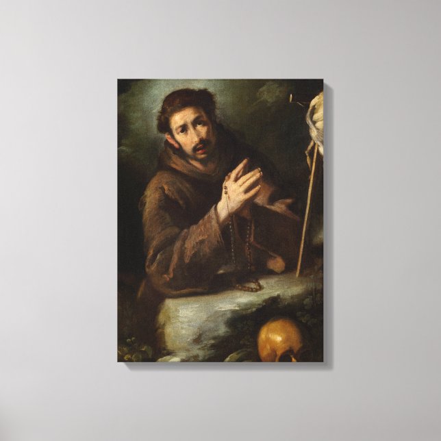 Toile Saint François dans la prière (foi chrétienne) (Recto)