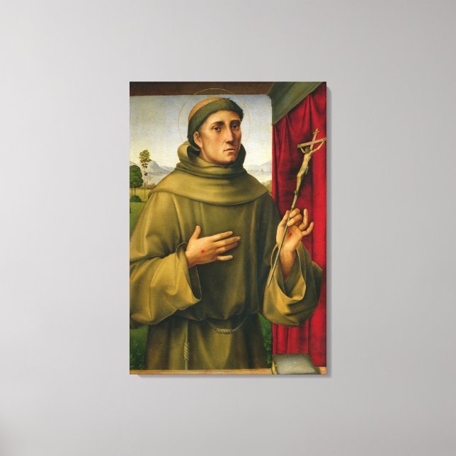 Toile Saint François d'Assise, c.1490 (température sur p (Recto)