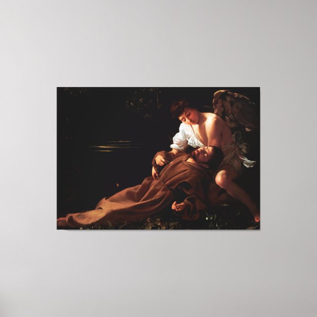 Toile Saint François d'Assise en Ecstasy par Caravaggio (Recto)