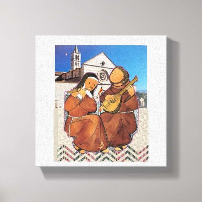 Toile Saint François et Saint Clare d'Assise (Recto)