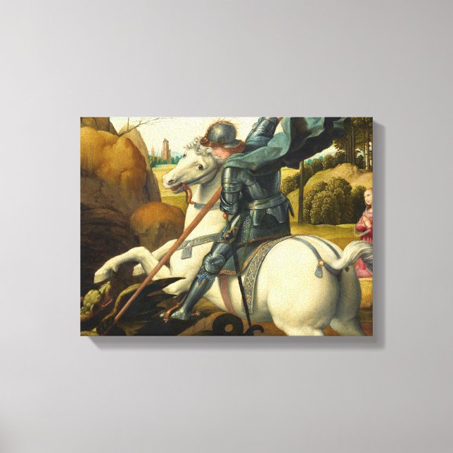 Toile Saint George et le Dragon, 1506 par Raphael (Recto)