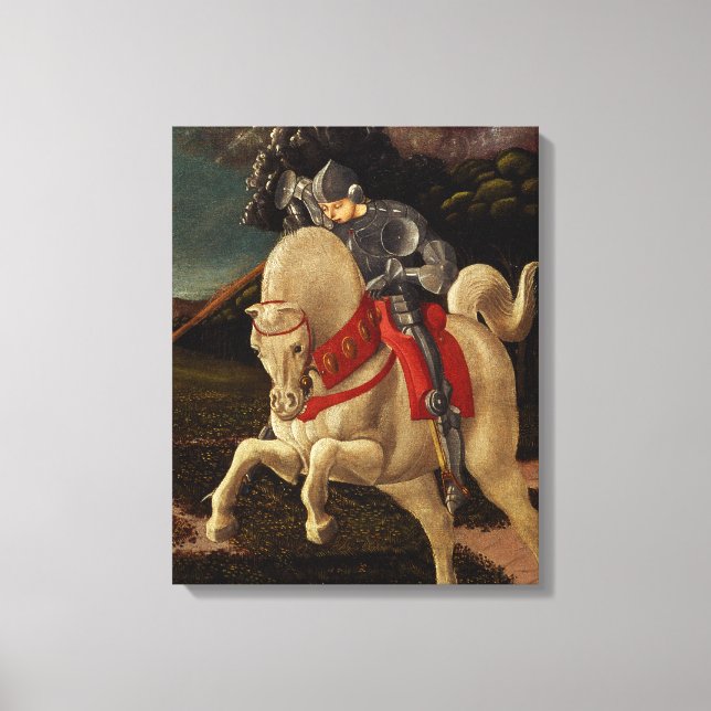 Toile Saint George et le Dragon (détail), vers 1470 (Recto)