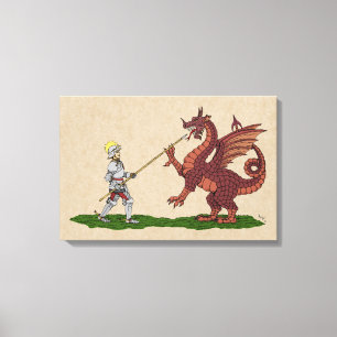 Toile Saint George et le Dragon du 15e siècle