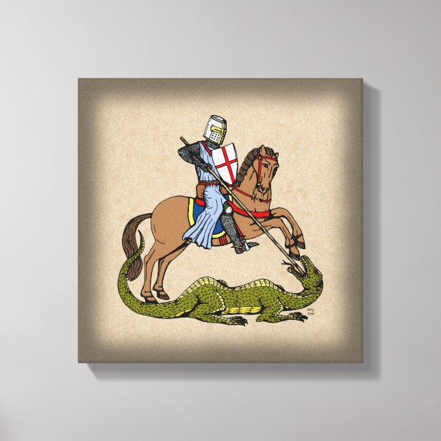 Toile Saint George et le Dragon du XIIIe siècle (Recto)