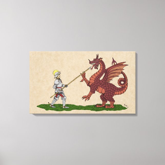 Toile Saint George et le Dragon du XVe siècle (Recto)