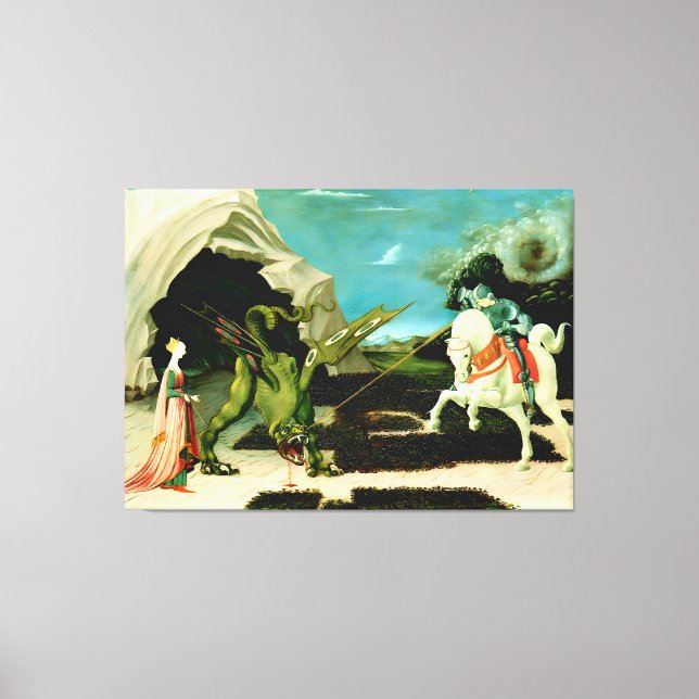 Toile Saint-Georges médiéval et le Dragon (Recto)