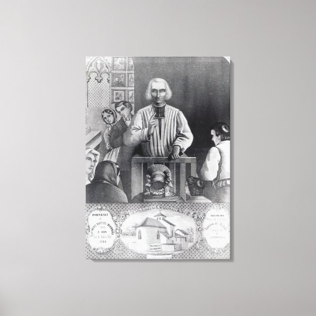 Toile Saint Jean-Marie Vianney prêche, 19e siècle (Recto)