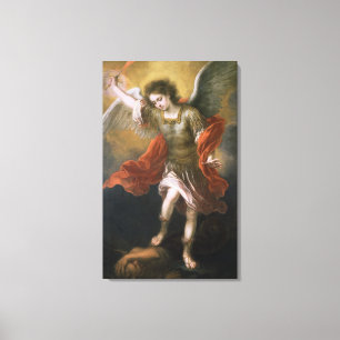 Toile Saint Michael bannit le diable à l'abîme