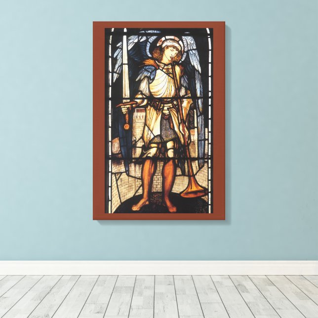 Toile Saint Michael par Sir Edward Coley Burne-Jones (Insitu (Plancher de Bois))