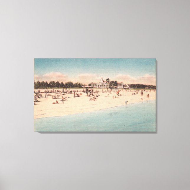 Toile Saint-Pétersbourg, FL - Vue du front de mer (Recto)