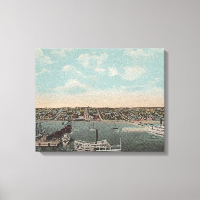 Toile Saint-Pétersbourg, FL - Vue sur le front de mer av (Recto)