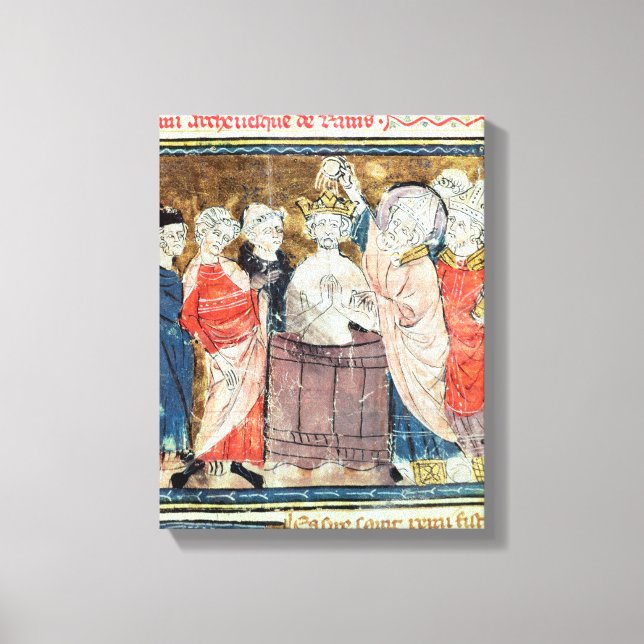 Toile Saint Remigius, évêque de Rheims baptisant (Recto)
