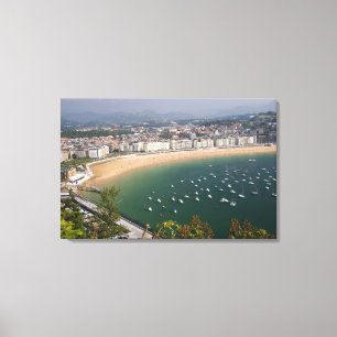 Toile Saint-Sébastien, Espagne. La ville basque de San