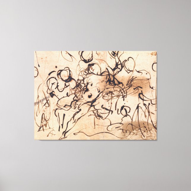 Toile Saint Sébastien soigné par les femmes ou la mort d (Recto)