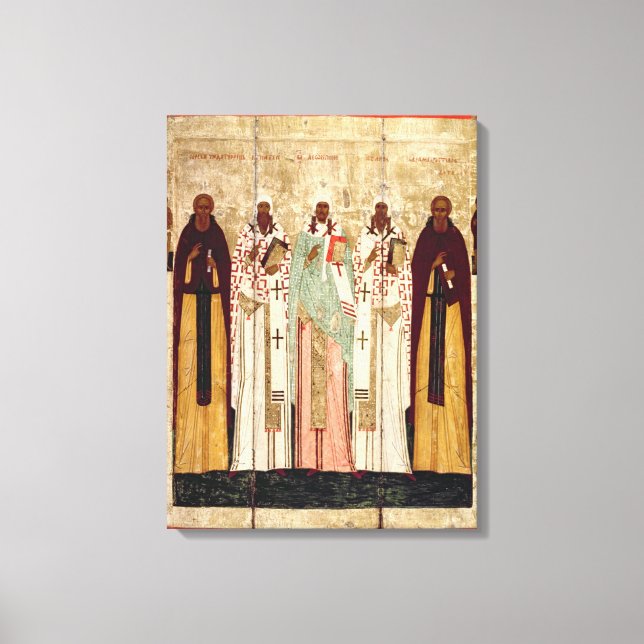 Toile Saint Serge de Radonesh avec les saints de (Recto)