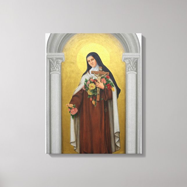 Toile Saint-Thérèse de l'Enfant Jésus carmélite catholiq (Recto)