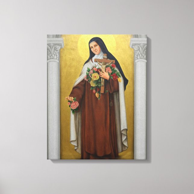 Toile Saint-Thérèse de l'Enfant Jésus carmélite catholiq (Recto)