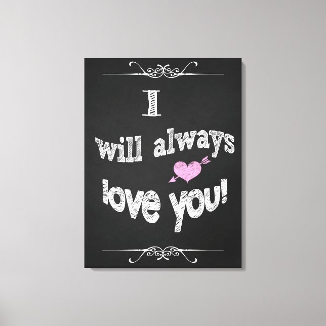 Toile Saint-Valentin, Mariage Canvas Chalkboard Art (Recto)