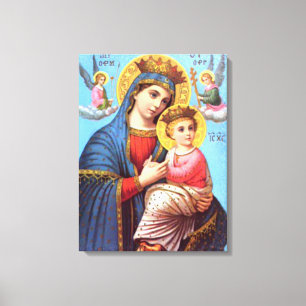 Toile Sainte Vierge Marie et Enfant Jésus