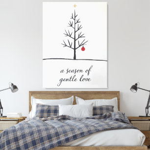 Toile Saison d'amour doux - Art minimaliste de Noël
