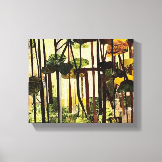 Toile Saisons II. Découpe de papier par Therese Kramer (Recto)